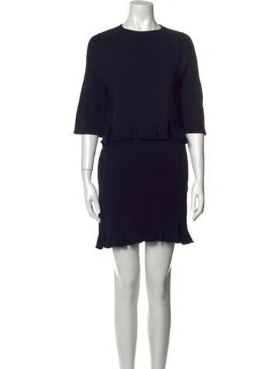 Pre-owned Stella Mccartney Crew Neck Mini Dress In Black