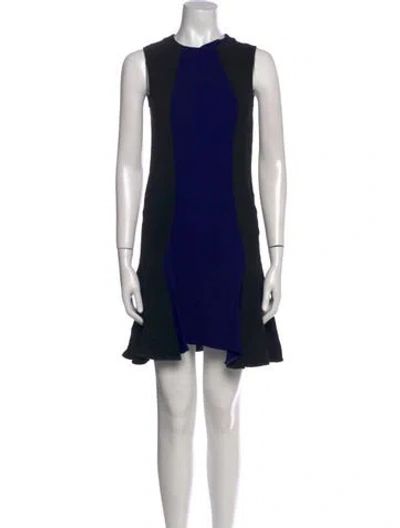 Pre-owned Stella Mccartney Crew Neck Mini Dress In Black