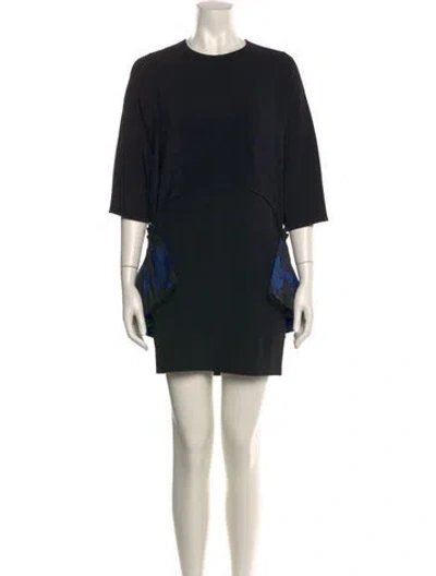 Pre-owned Stella Mccartney Crew Neck Mini Dress In Black