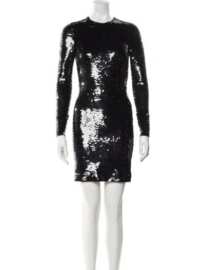 Pre-owned Stella Mccartney Crew Neck Mini Dress In Black