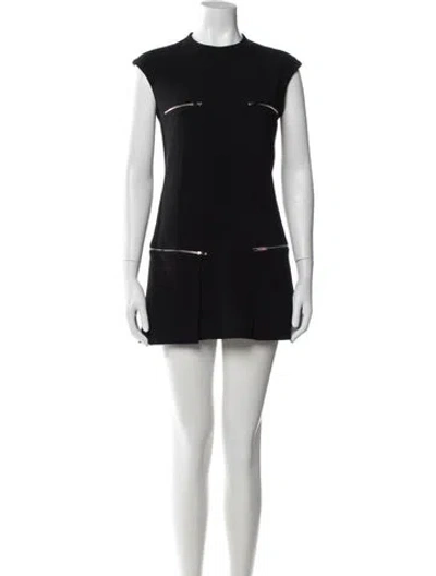 Pre-owned Stella Mccartney Crew Neck Mini Dress In Black