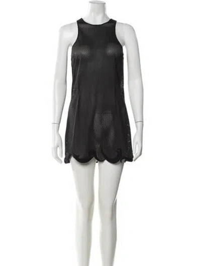 Pre-owned Stella Mccartney Crew Neck Mini Dress In Black