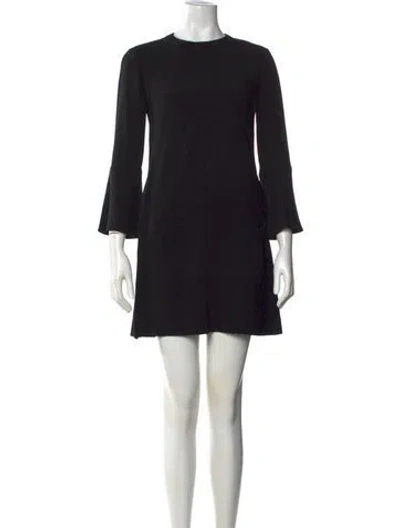 Pre-owned Stella Mccartney Crew Neck Mini Dress In Black