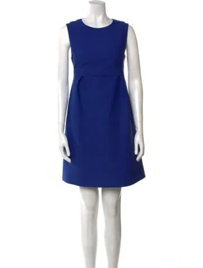 Pre-owned Stella Mccartney Crew Neck Mini Dress In Blue