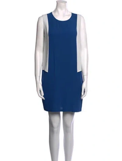 Pre-owned Stella Mccartney Crew Neck Mini Dress In Blue