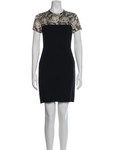 Pre-owned Stella Mccartney Crew Neck Mini Dress In Blue