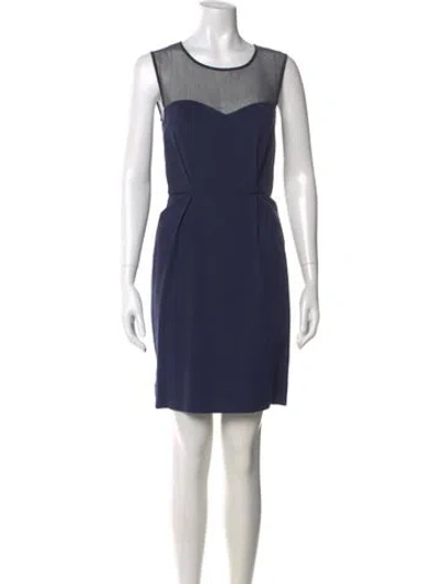 Pre-owned Stella Mccartney Crew Neck Mini Dress In Blue