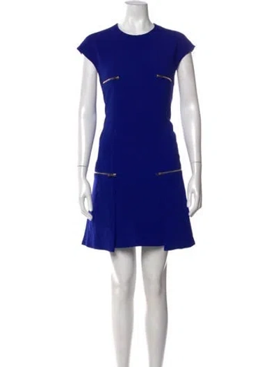 Pre-owned Stella Mccartney Crew Neck Mini Dress In Blue