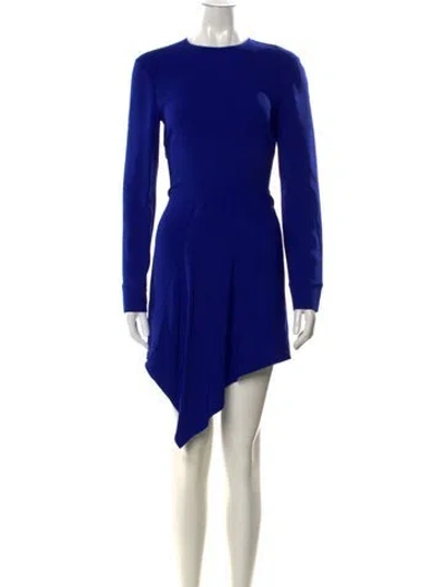 Pre-owned Stella Mccartney Crew Neck Mini Dress In Blue