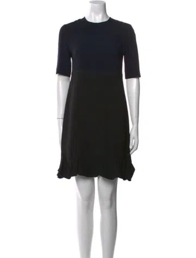Pre-owned Stella Mccartney Crew Neck Mini Dress In Burgundy