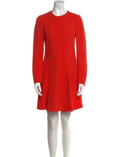 Pre-owned Stella Mccartney Crew Neck Mini Dress In Orange
