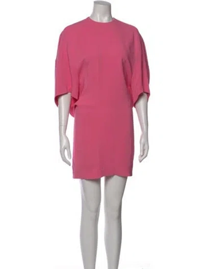 Pre-owned Stella Mccartney Crew Neck Mini Dress In Pink