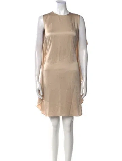 Pre-owned Stella Mccartney Crew Neck Mini Dress W/ Tags In Neutral
