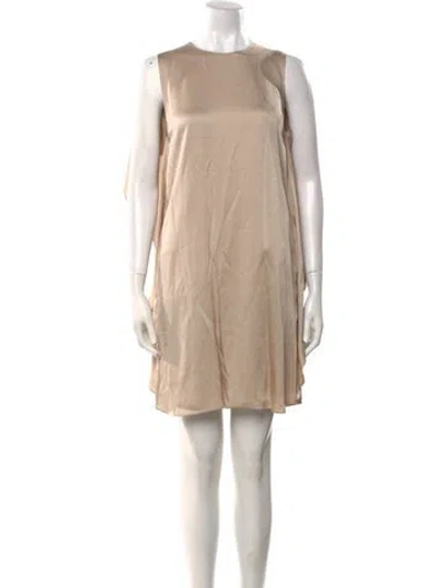 Pre-owned Stella Mccartney Crew Neck Mini Dress W/ Tags In Neutral