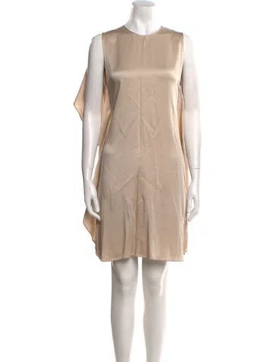Pre-owned Stella Mccartney Crew Neck Mini Dress W/ Tags In Neutral