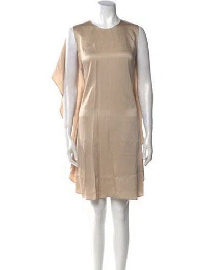 Pre-owned Stella Mccartney Crew Neck Mini Dress W/ Tags In Neutral