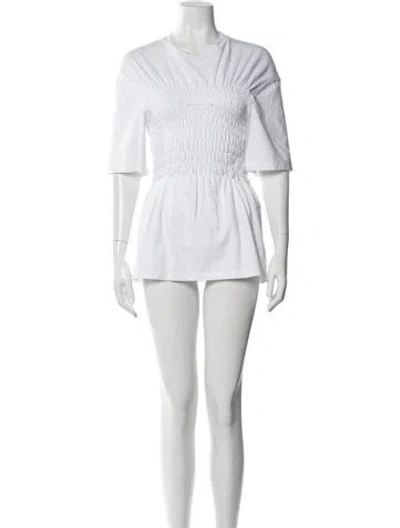 Pre-owned Stella Mccartney Crew Neck Mini Dress In White
