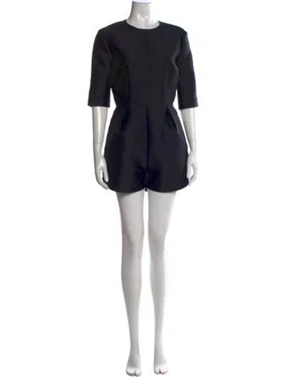 Pre-owned Stella Mccartney Crew Neck Romper In Black