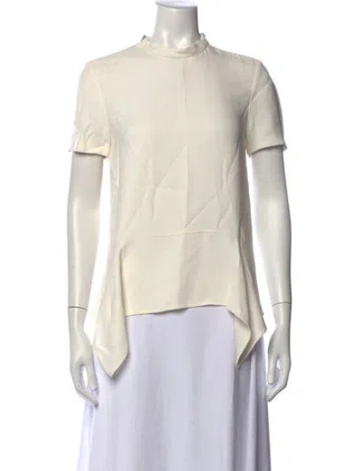 Pre-owned Stella Mccartney Crew Neck Short Sleeve Blouse In Neutrals