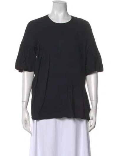Pre-owned Stella Mccartney Crew Neck Short Sleeve Top In Black