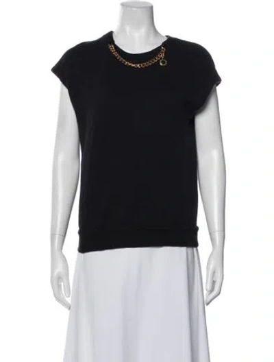Pre-owned Stella Mccartney Crew Neck Short Sleeve Top In Black