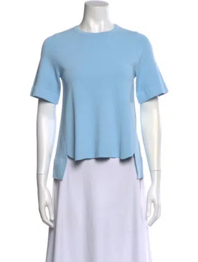 Pre-owned Stella Mccartney Crew Neck Short Sleeve Top In Blue