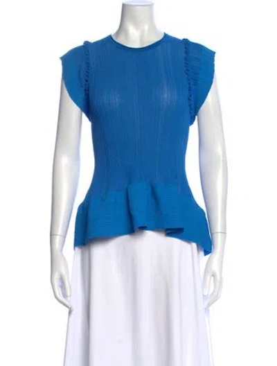 Pre-owned Stella Mccartney Crew Neck Short Sleeve Top In Blue