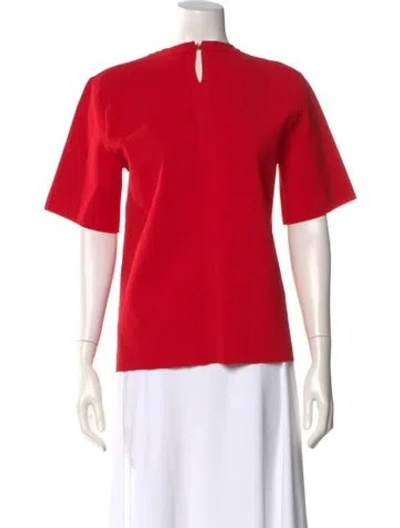 Pre-owned Stella Mccartney Crew Neck Short Sleeve Top In Red