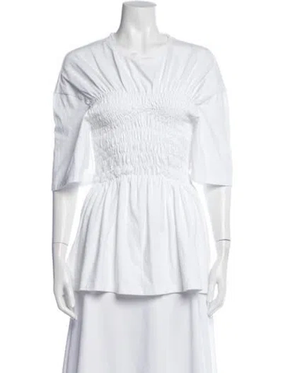 Pre-owned Stella Mccartney Crew Neck Short Sleeve Top In White
