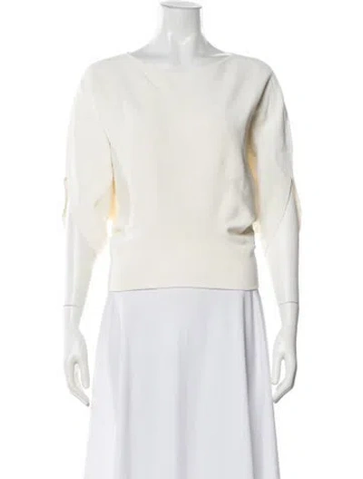 Pre-owned Stella Mccartney Crew Neck Short Sleeve Top In White
