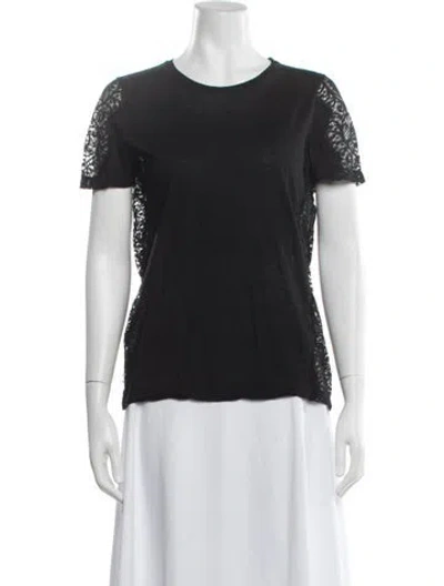 Pre-owned Stella Mccartney Crew Neck Short Sleeve T-shirt In Black