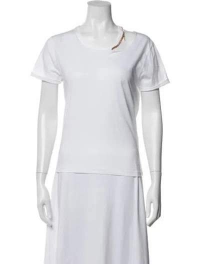 Pre-owned Stella Mccartney Crew Neck Short Sleeve T-shirt In White