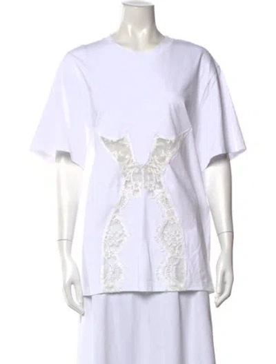 Pre-owned Stella Mccartney Crew Neck Short Sleeve T-shirt In White