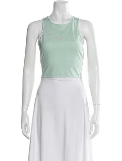 Pre-owned Stella Mccartney Crew Neck Sleeveless Crop Top In Blue