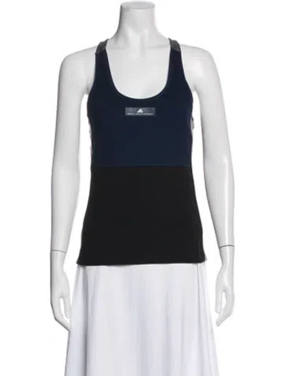 Pre-owned Stella Mccartney Crew Neck Sleeveless Sports Bra In Blue