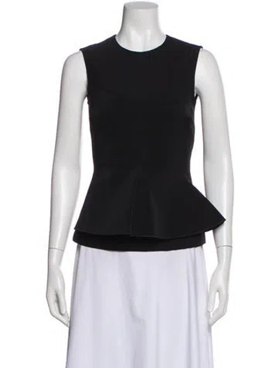 Pre-owned Stella Mccartney Crew Neck Sleeveless Top In Black