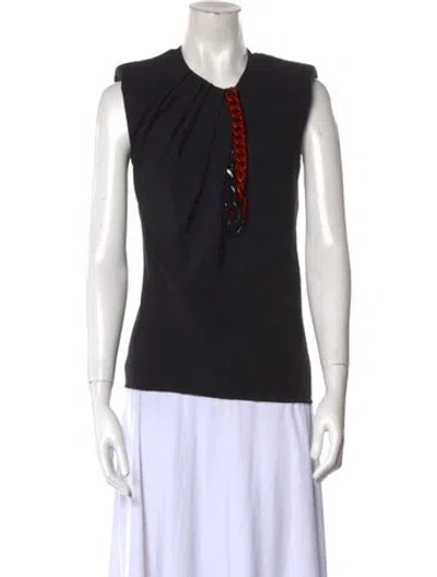 Pre-owned Stella Mccartney Crew Neck Sleeveless Top In Black