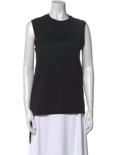 Pre-owned Stella Mccartney Crew Neck Sleeveless Top In Black