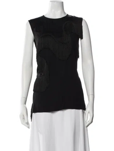 Pre-owned Stella Mccartney Crew Neck Sleeveless Top In Black