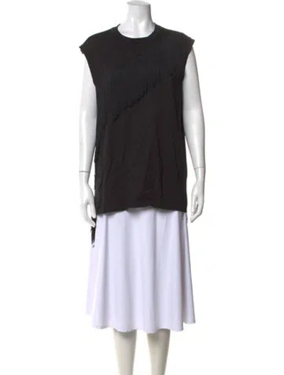 Pre-owned Stella Mccartney Crew Neck Sleeveless Top In Black