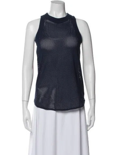 Pre-owned Stella Mccartney Crew Neck Sleeveless Top In Blue
