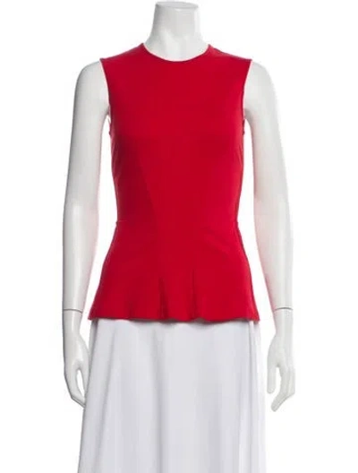 Pre-owned Stella Mccartney Crew Neck Sleeveless Top In Red