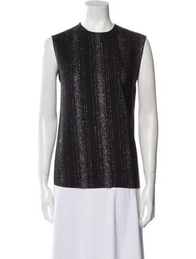 Pre-owned Stella Mccartney Crew Neck Sleeveless Top W/ Tags In Black