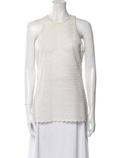 Pre-owned Stella Mccartney Crew Neck Sleeveless Tunic In White
