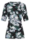 Stella Mccartney Floral Mesh Top In Blue