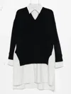 Stella Mccartney Crew-neck Sweater Shirt Midi Dress In Multi