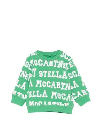 Stella Mccartney Babies' Crew-neck Sweatshirt In Green
