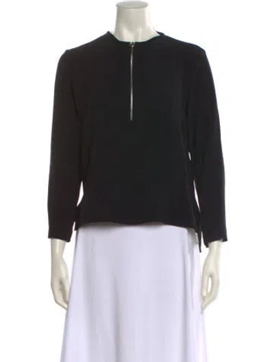 Pre-owned Stella Mccartney Crew Neck Three-quarter Sleeve Sweatshirt In Black