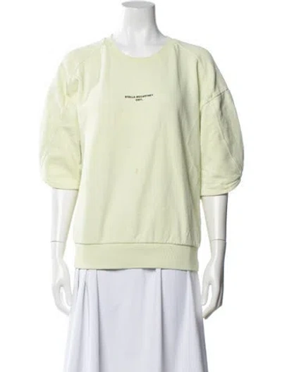 Pre-owned Stella Mccartney Crew Neck Three-quarter Sleeve Sweatshirt In Green