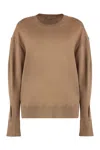 Stella Mccartney Crew-neck Wool Sweater In Camel